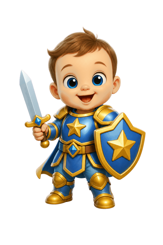 Warrior baby with shield